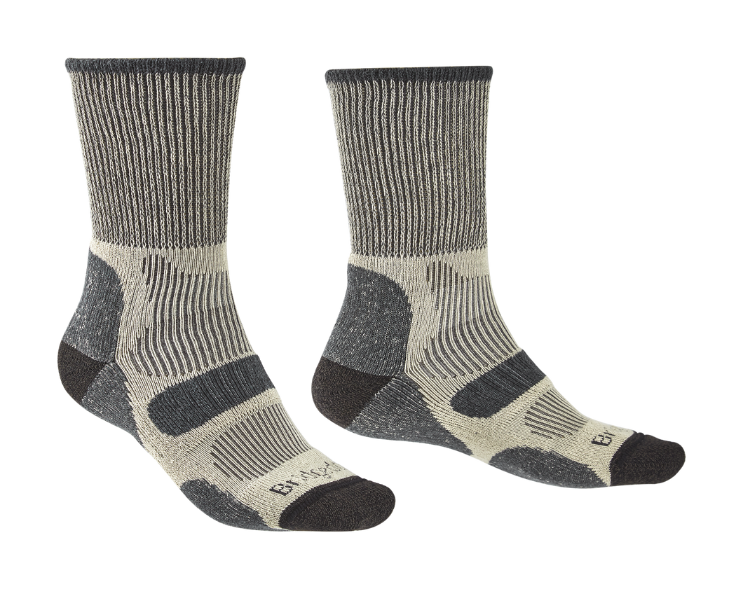 Bridgedale Hike Lightweight Cotton Comfort Boot Length Socks (Charcoal)