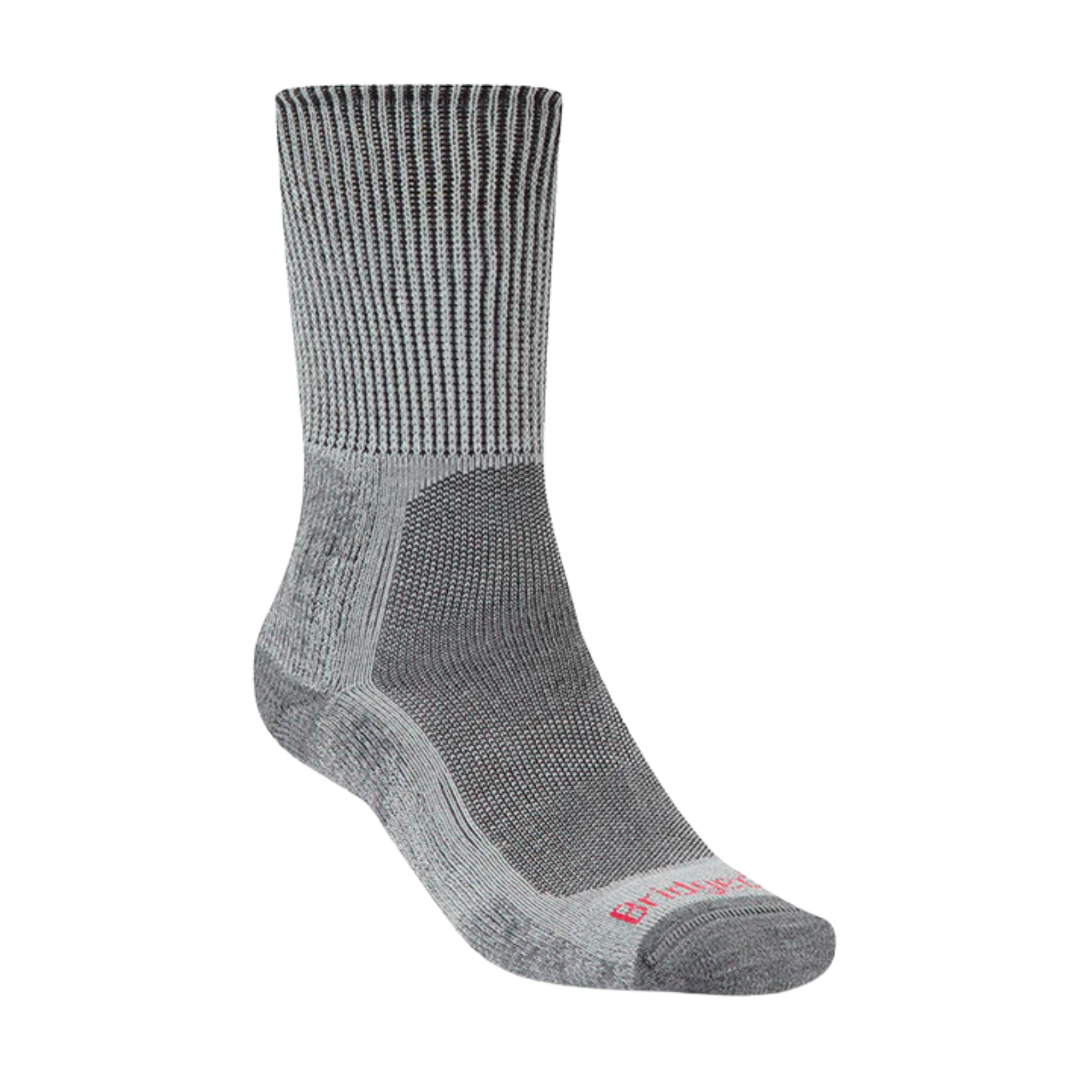 Bridgedale Men's Lightweight Merino Comfort Fit Boot Length Hike Socks (Silver)