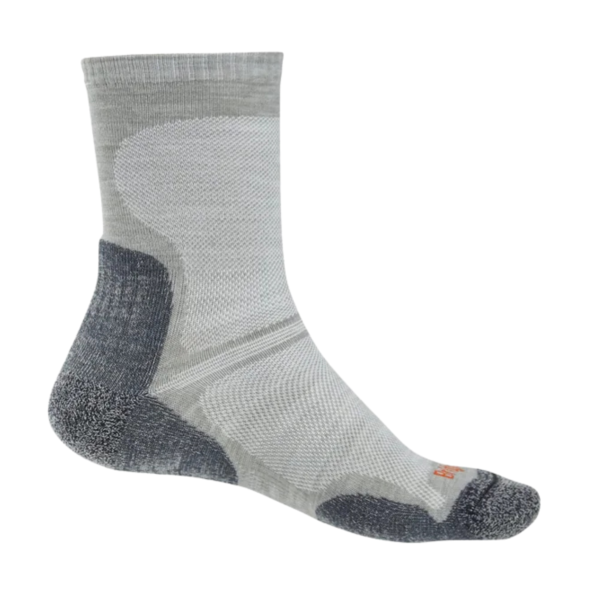 Bridgedale Men's Ultra Light Merino Performance Crew Length Hike Socks (Gunmetal)