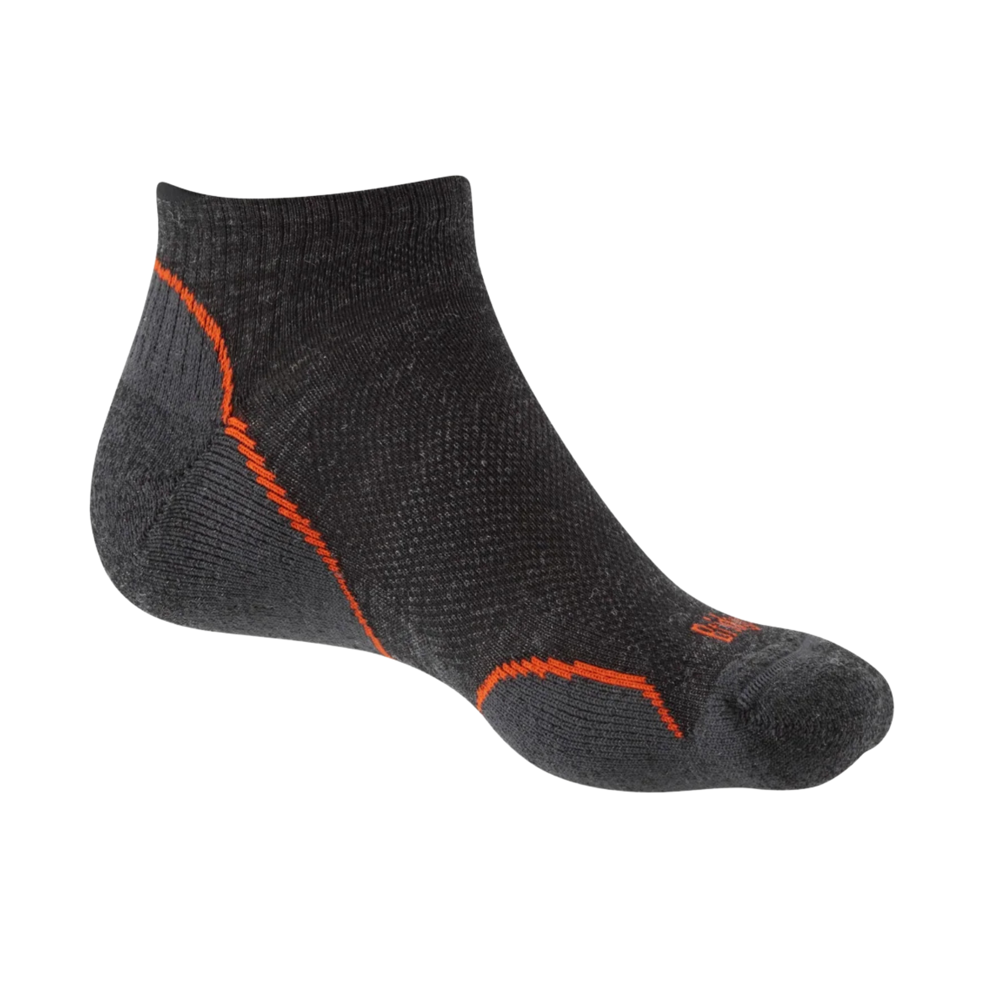 Bridgedale Men's Ultra Light Merino Performance Low Hike Socks (Anthracite/Orange)