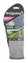 Load image into Gallery viewer, Bridgedale Women&#39;s Hike Lightweight Cotton Comfort Boot Length Socks (Smoky Blue)
