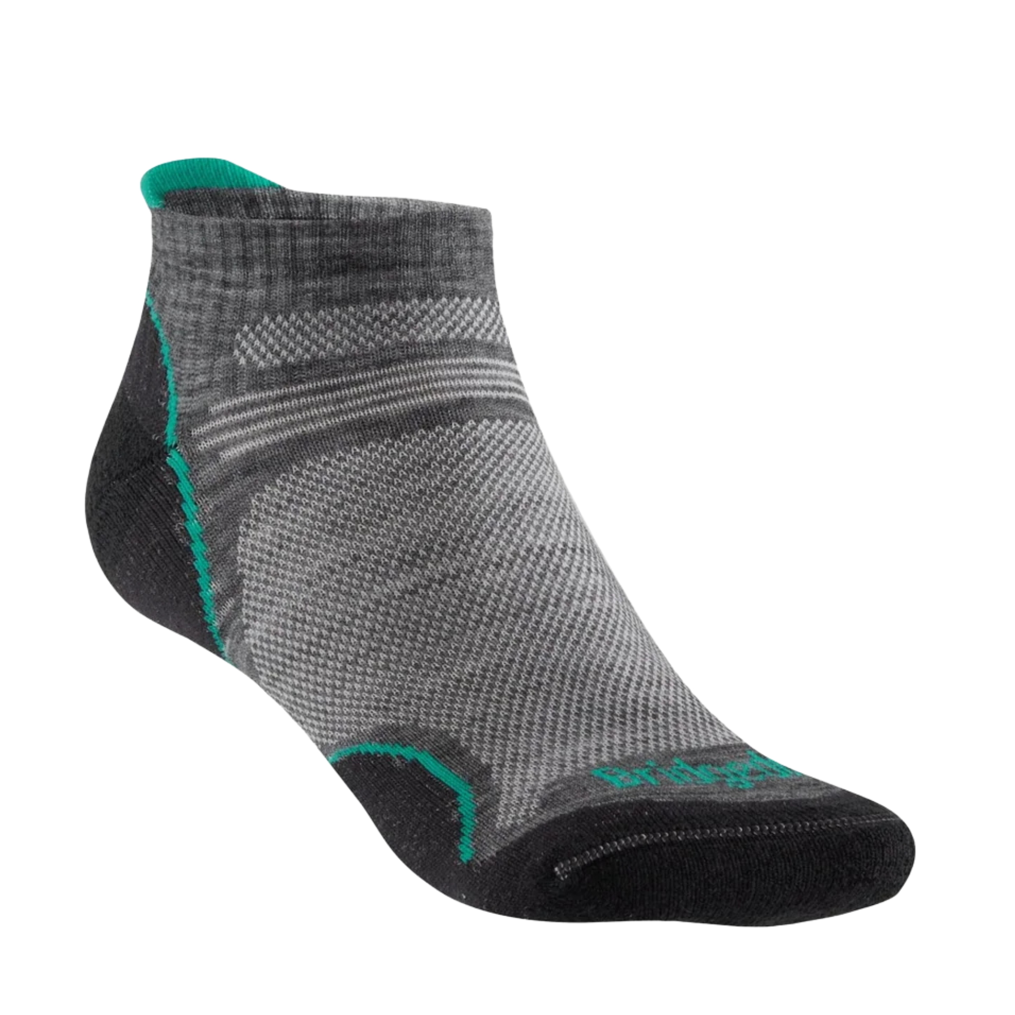 Bridgedale Women's Hike Ultra Light Merino Performance Low Hike Socks (Mid Grey/Surf)
