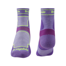 Load image into Gallery viewer, Bridgedale Women&#39;s Ultralight T2 Coolmax Trail Running 3/4 Crew Socks (Purple)
