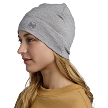 Load image into Gallery viewer, Buff Merino Lightweight Beanie Hat (Solid Light Grey)
