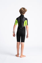 Load image into Gallery viewer, C-Skins Junior Unisex Element 3/2mm Shorty Wetsuit (Black/Lime)
