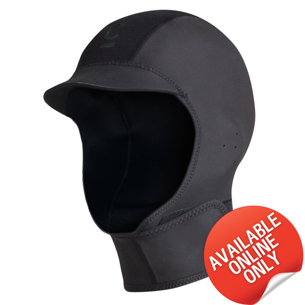 C-Skins Unisex Element Adjustable Flatlock Neoprene Thermal Swim/Watersports Hood (Black)(3mm)