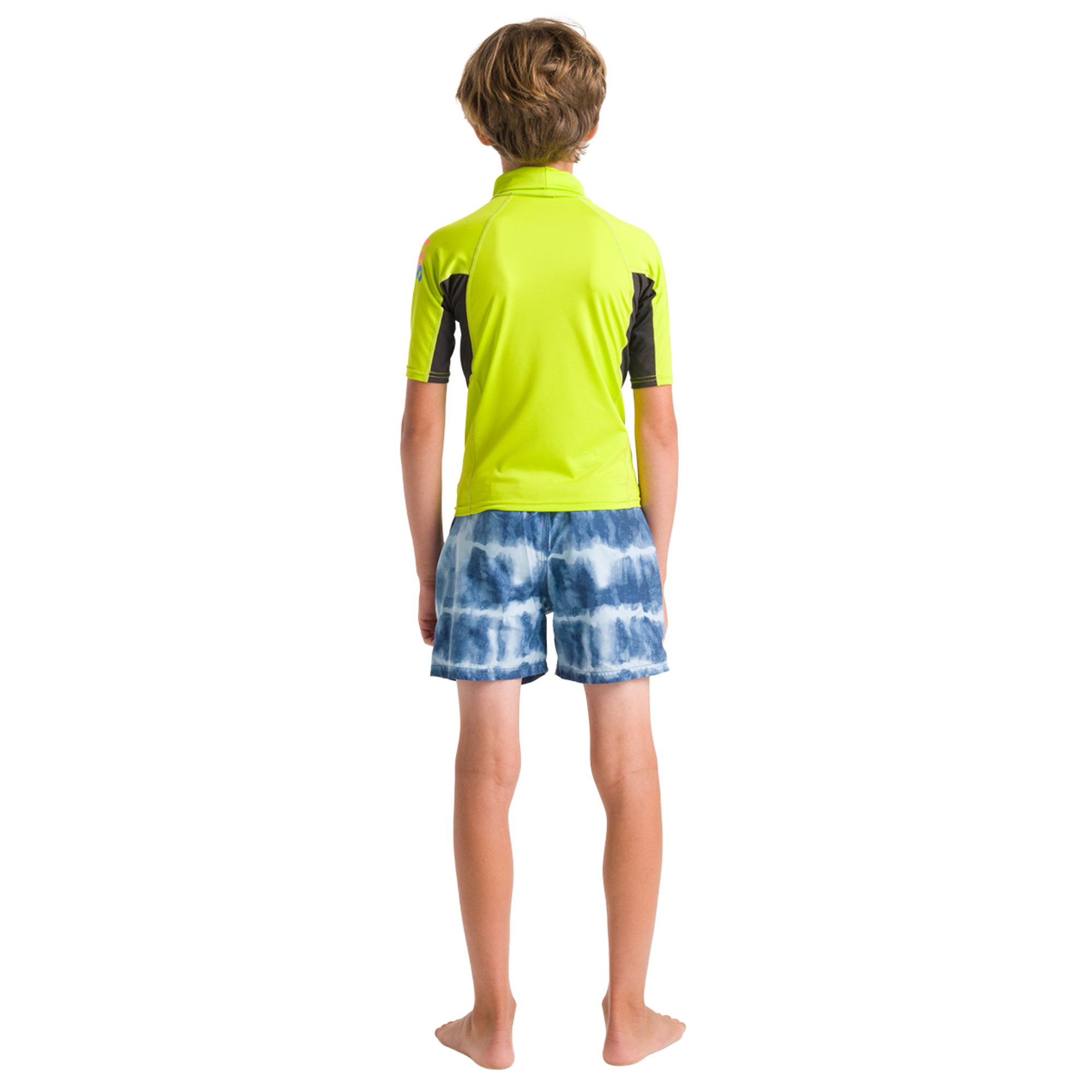 C-Skins Junior NuWave Rash X UPF50+ Short Sleeve Rash Vest (Lime/Anthracite/Multi)