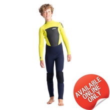 Load image into Gallery viewer, C-Skins Junior Unisex Legend 5/4/3mm GBS Steamer Wetsuit (Slate/Green/Silver)
