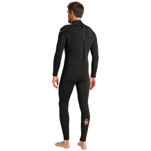 C-Skins Men's NuWave Legend 5/4/3mm Back Zip GBS Steamer (Black/Neon Flare)