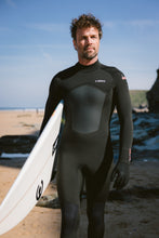 Load image into Gallery viewer, C-Skins Men&#39;s NuWave Legend 5/4/3mm Back Zip GBS Steamer (Black/Neon Flare)
