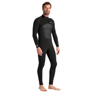 C-Skins Men's NuWave Legend 5/4/3mm Back Zip GBS Steamer (Black/Neon Flare)