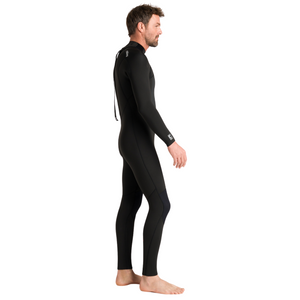 C-Skins Men's NuWave Legend 5/4/3mm Back Zip GBS Steamer (Black/Neon Flare)