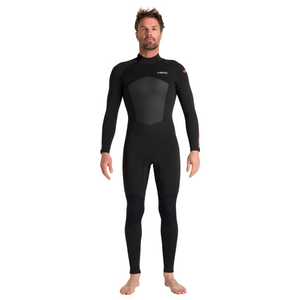 C-Skins Men's NuWave Legend 5/4/3mm Back Zip GBS Steamer (Black/Neon Flare)