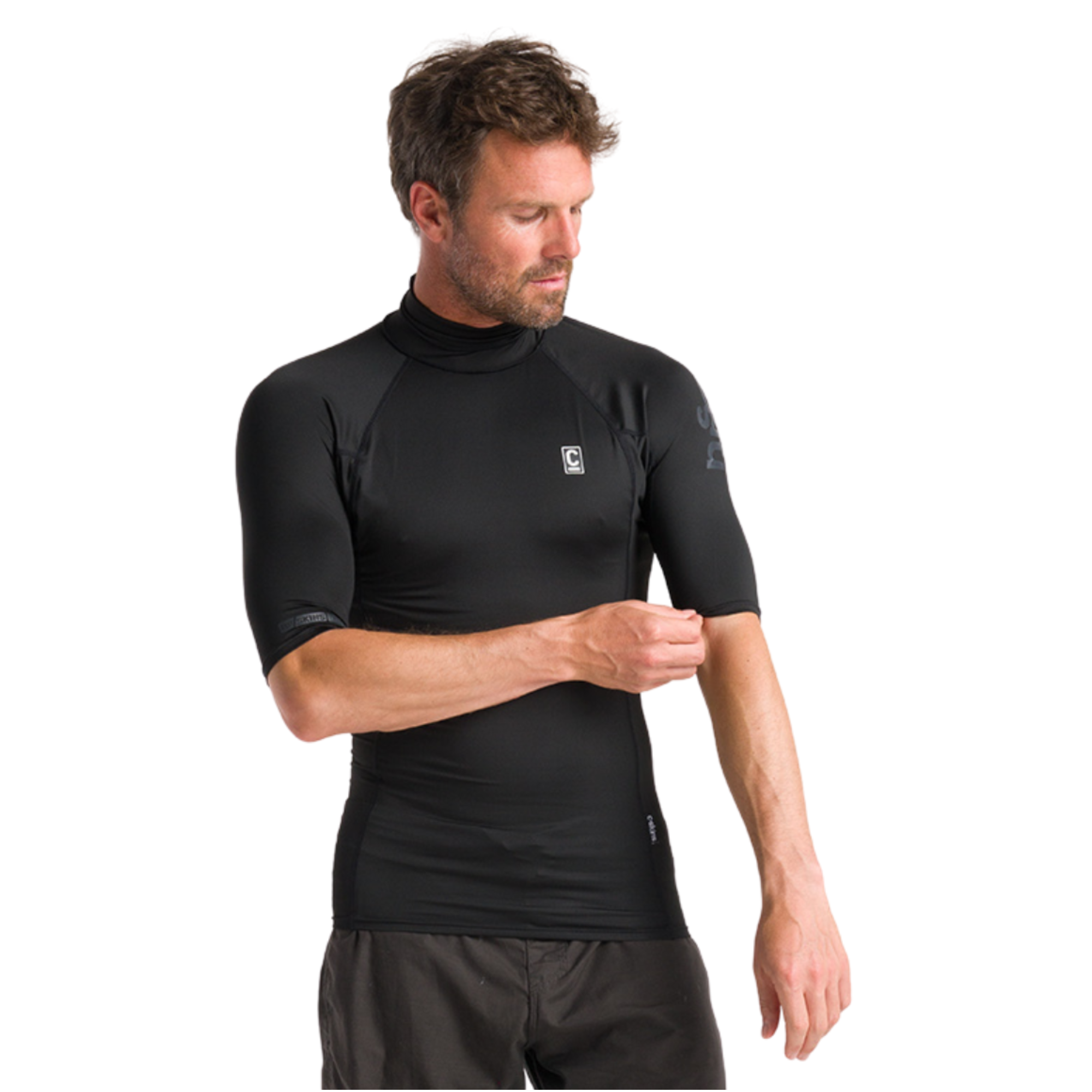 C-Skins Men's NuWave Rash X Short Sleeve Rash Vest (Black)