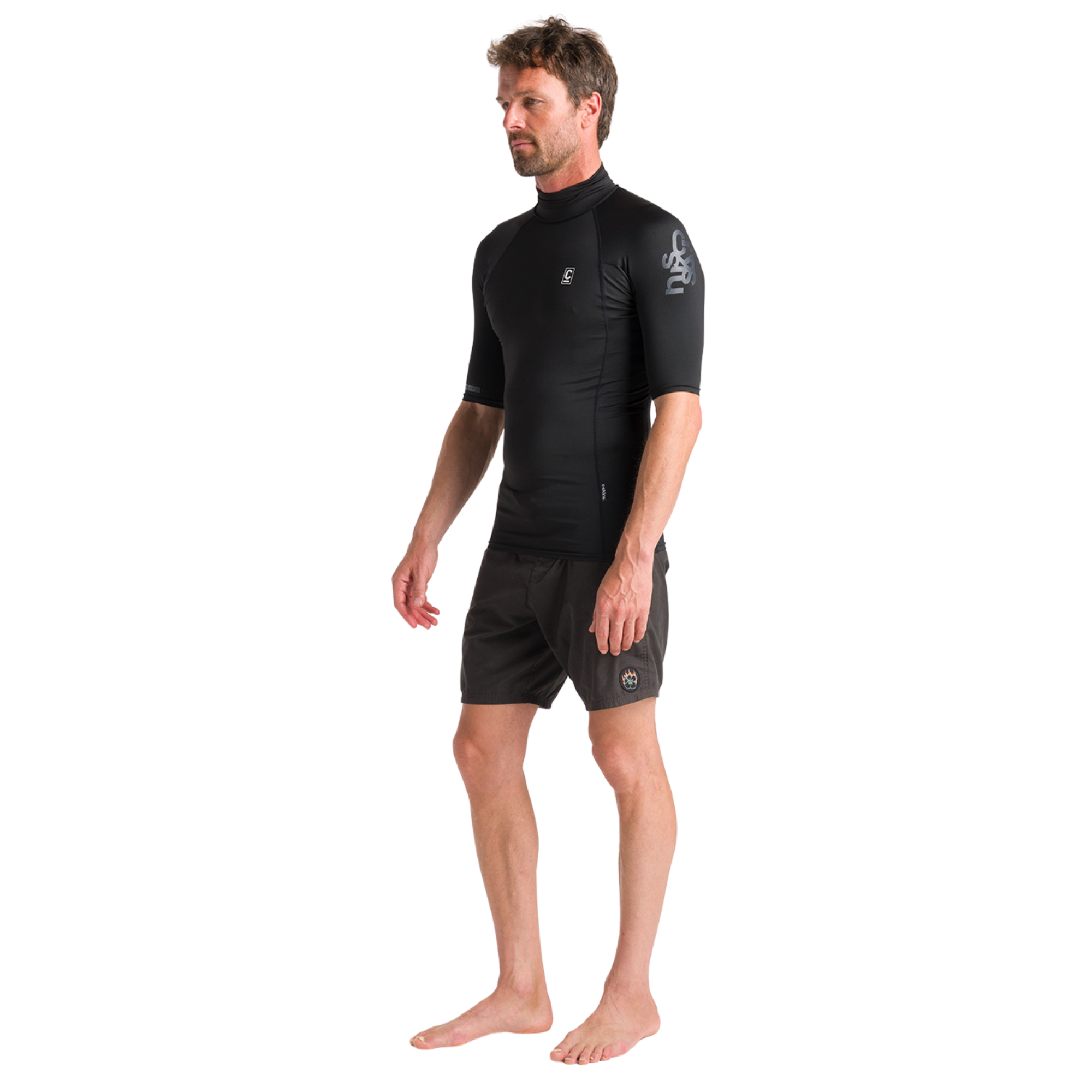 C-Skins Men's NuWave Rash X Short Sleeve Rash Vest (Black)