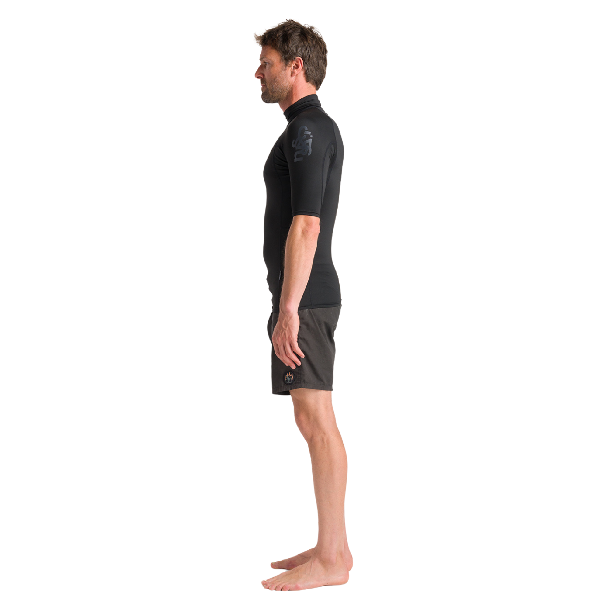 C-Skins Men's NuWave Rash X Short Sleeve Rash Vest (Black)