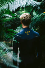 Load image into Gallery viewer, C-Skins Men&#39;s NuWave Session 4/3mm GBS Chest Zip Steamer (Black/Bluestone/Saffron)
