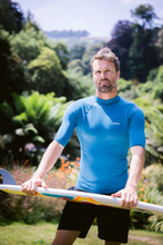 Load image into Gallery viewer, C-Skins Men's NuWave UV Basics UPF50 Short Sleeve Rash Vest (Steel Blue)
