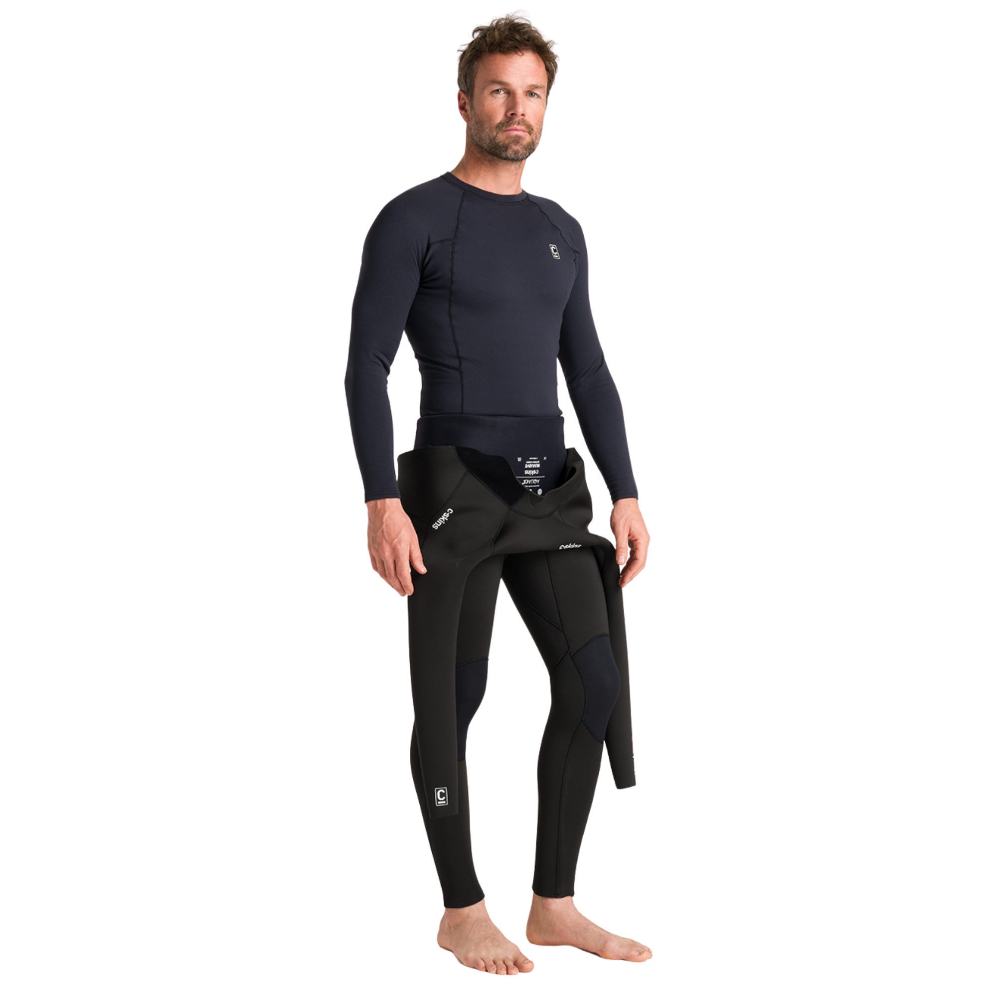 C-Skins Men's HDi Thermal Long Sleeve Rash Vest (Black)