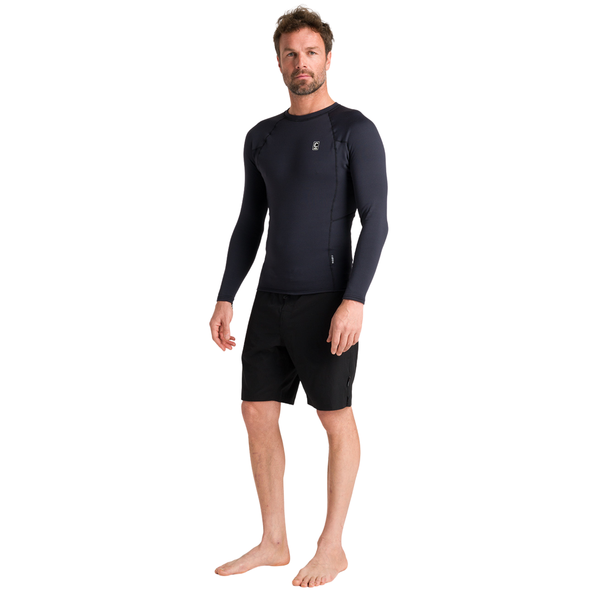 C-Skins Men's HDi Thermal Long Sleeve Rash Vest (Black)