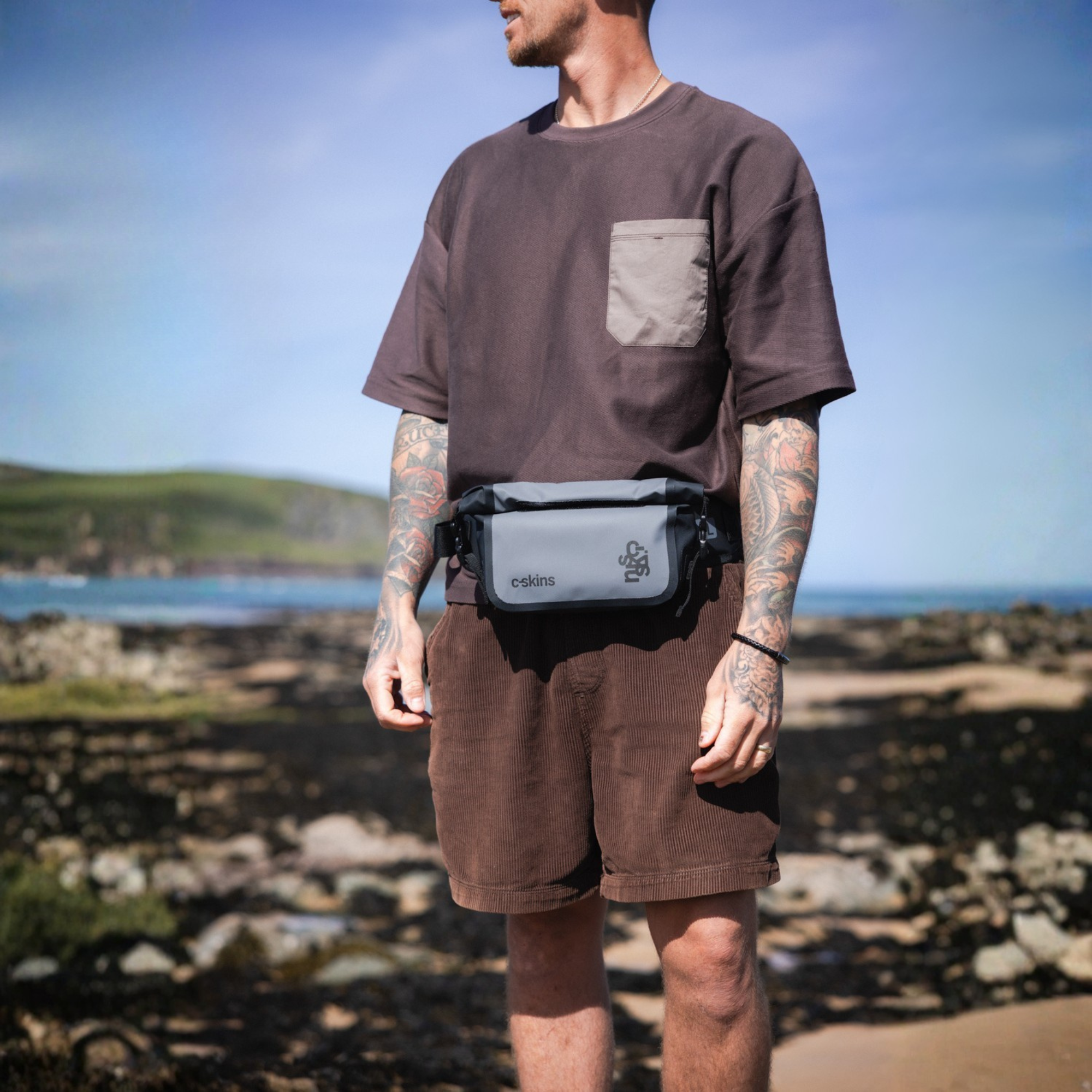 C-Skins Session 2L Dry Bag Waist Pack (Storm Grey)