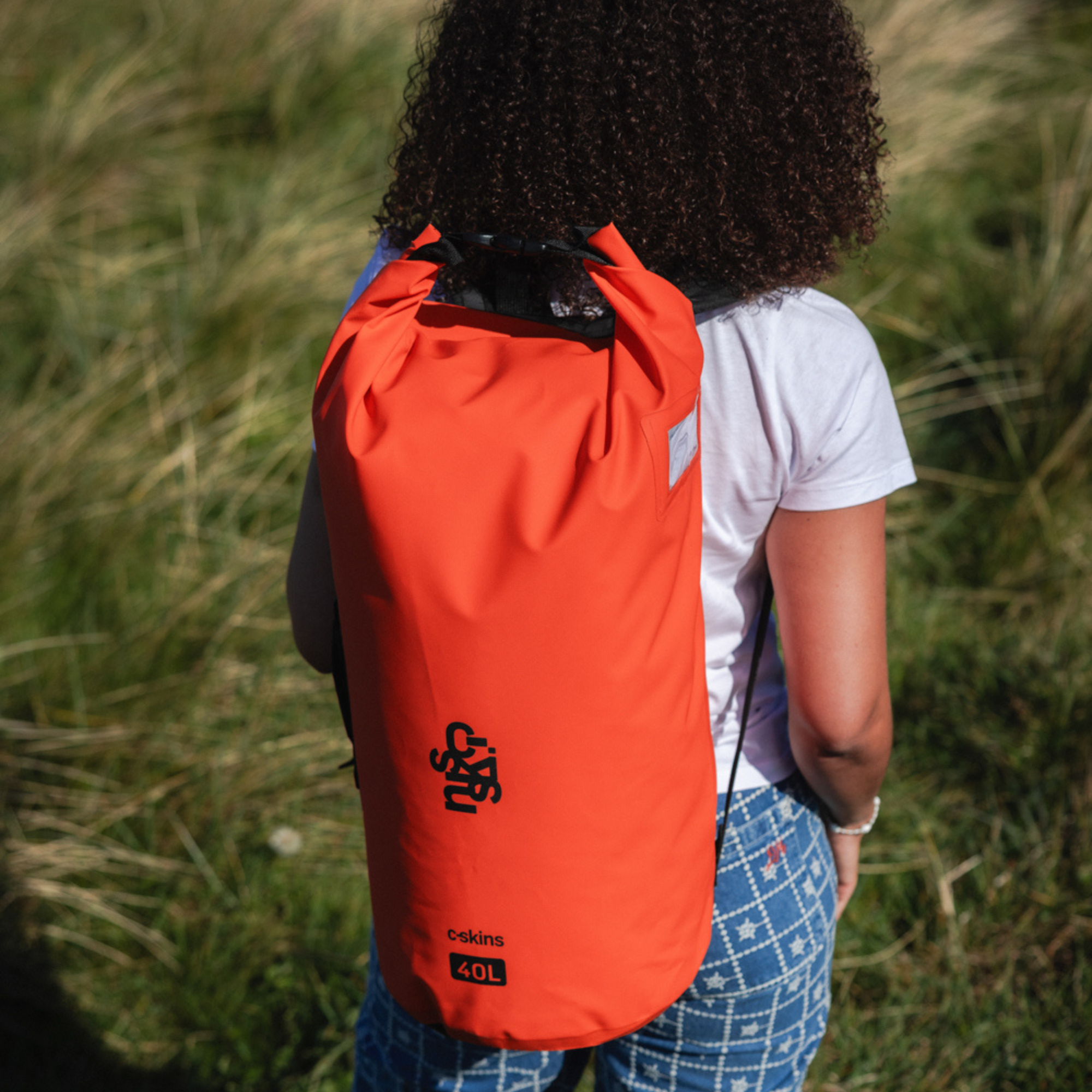 C-Skins Session 40L Dry Bag Backpack (Flame Orange)