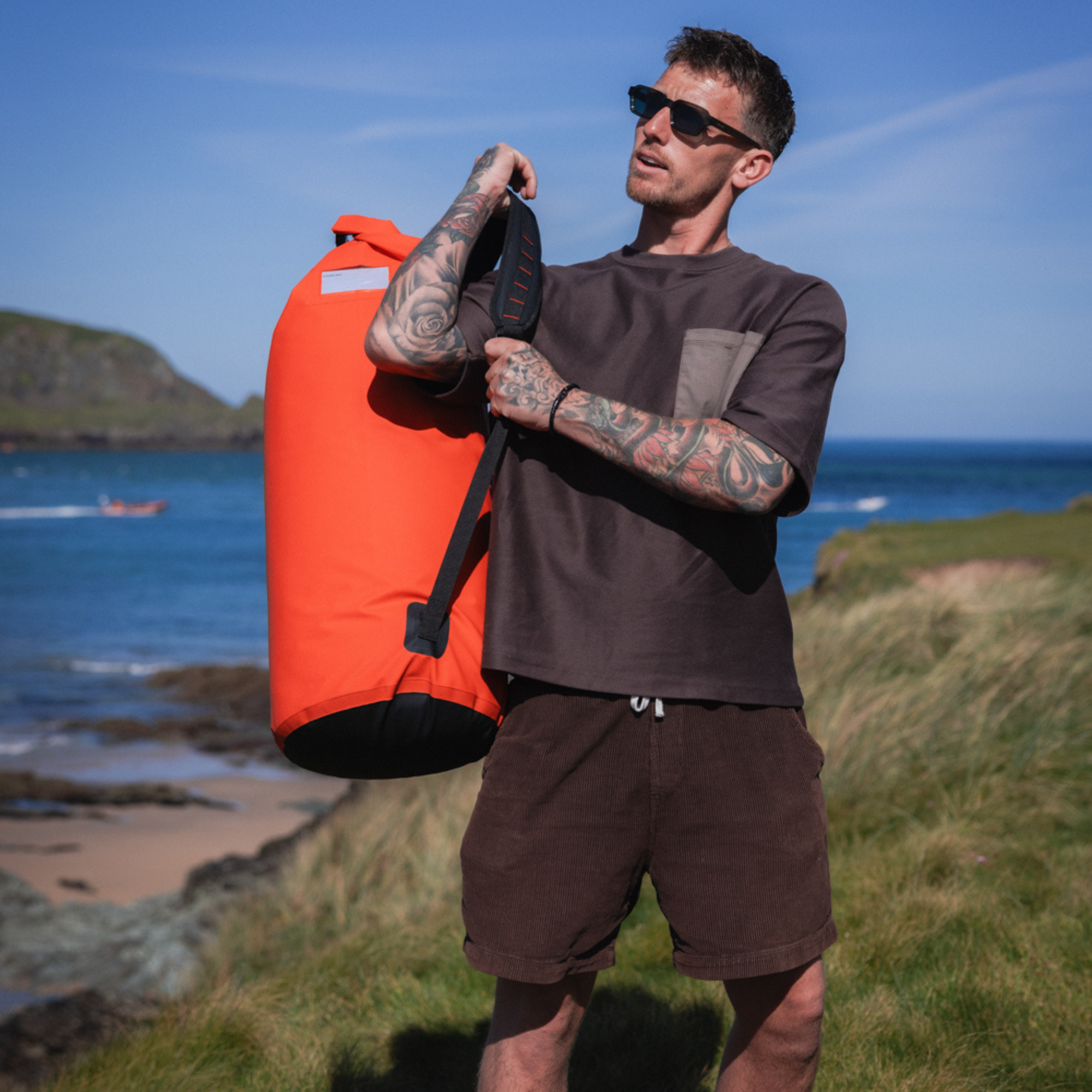 C-Skins Session 60L Dry Bag Backpack (Flame Orange)