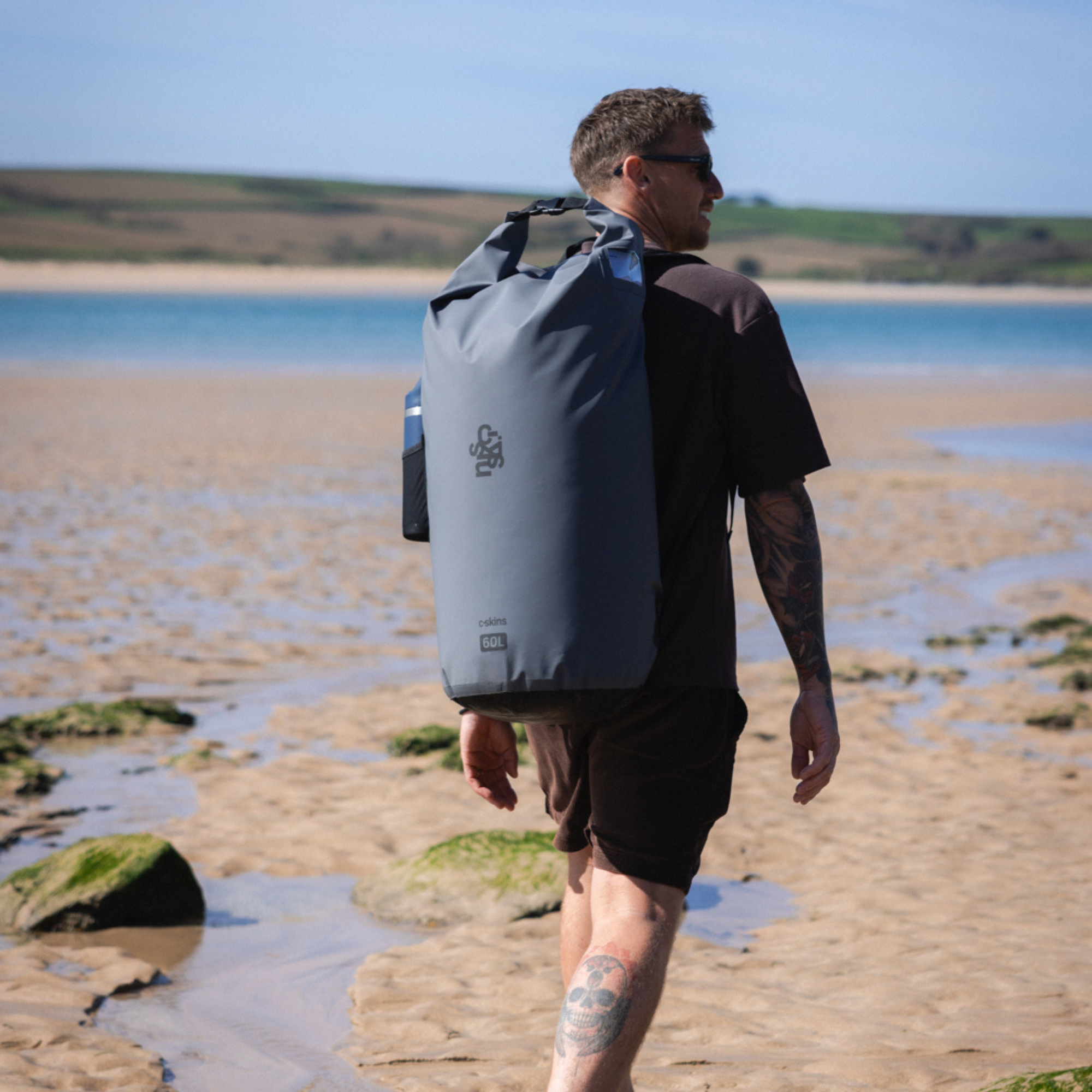 C-Skins Session 60L Dry Bag Backpack (Storm Grey)