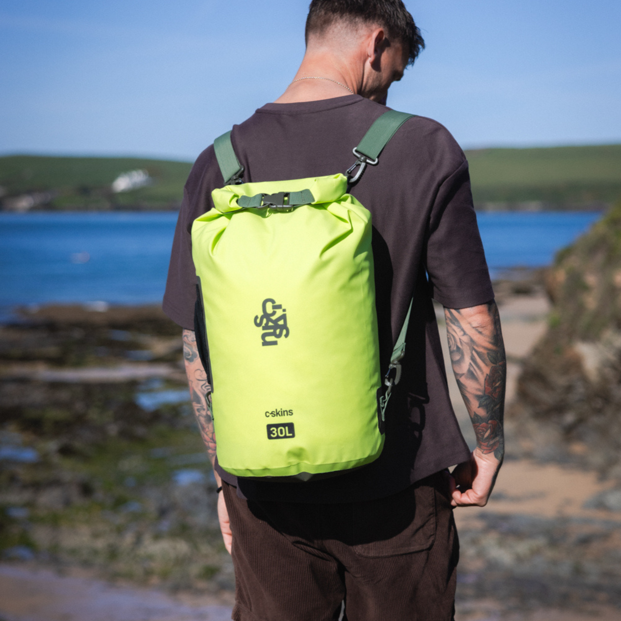 C-Skins Session 30L Dry Bag (Flash Green)