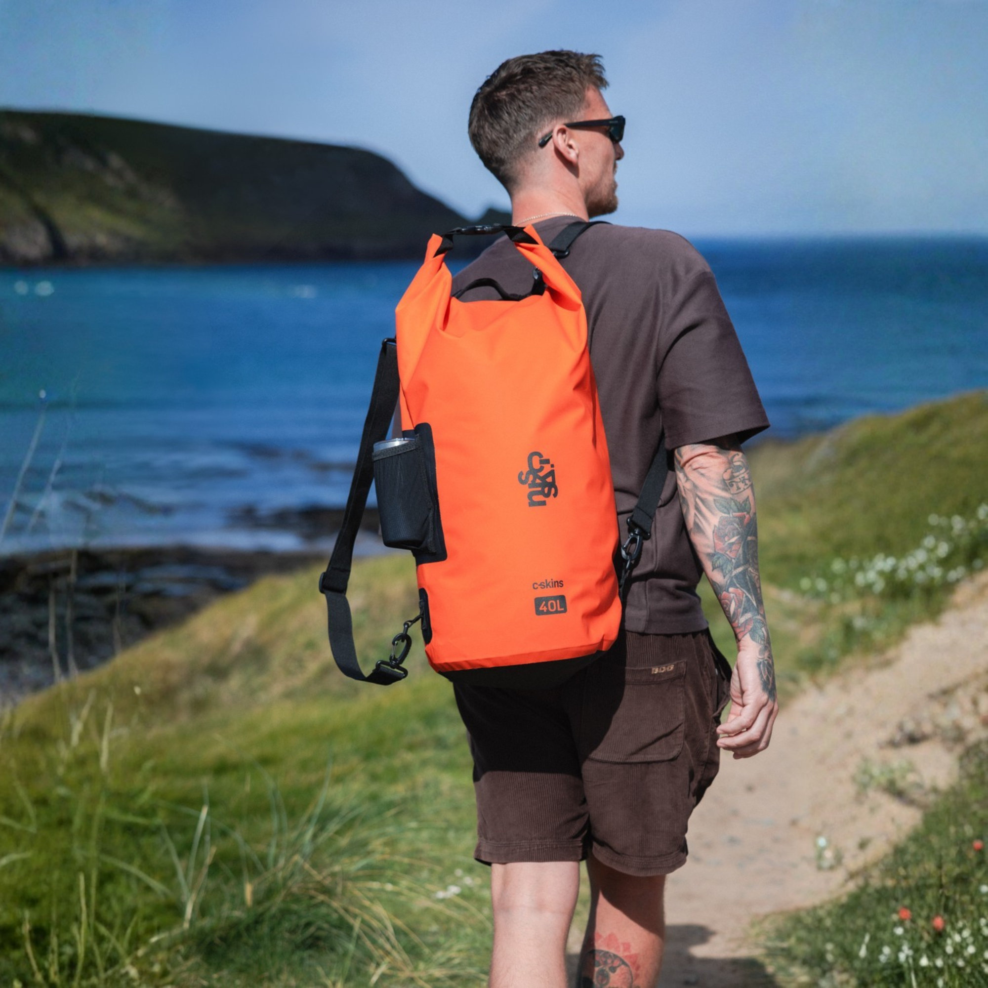 C-Skins Session 40L Dry Bag (Flame Orange)