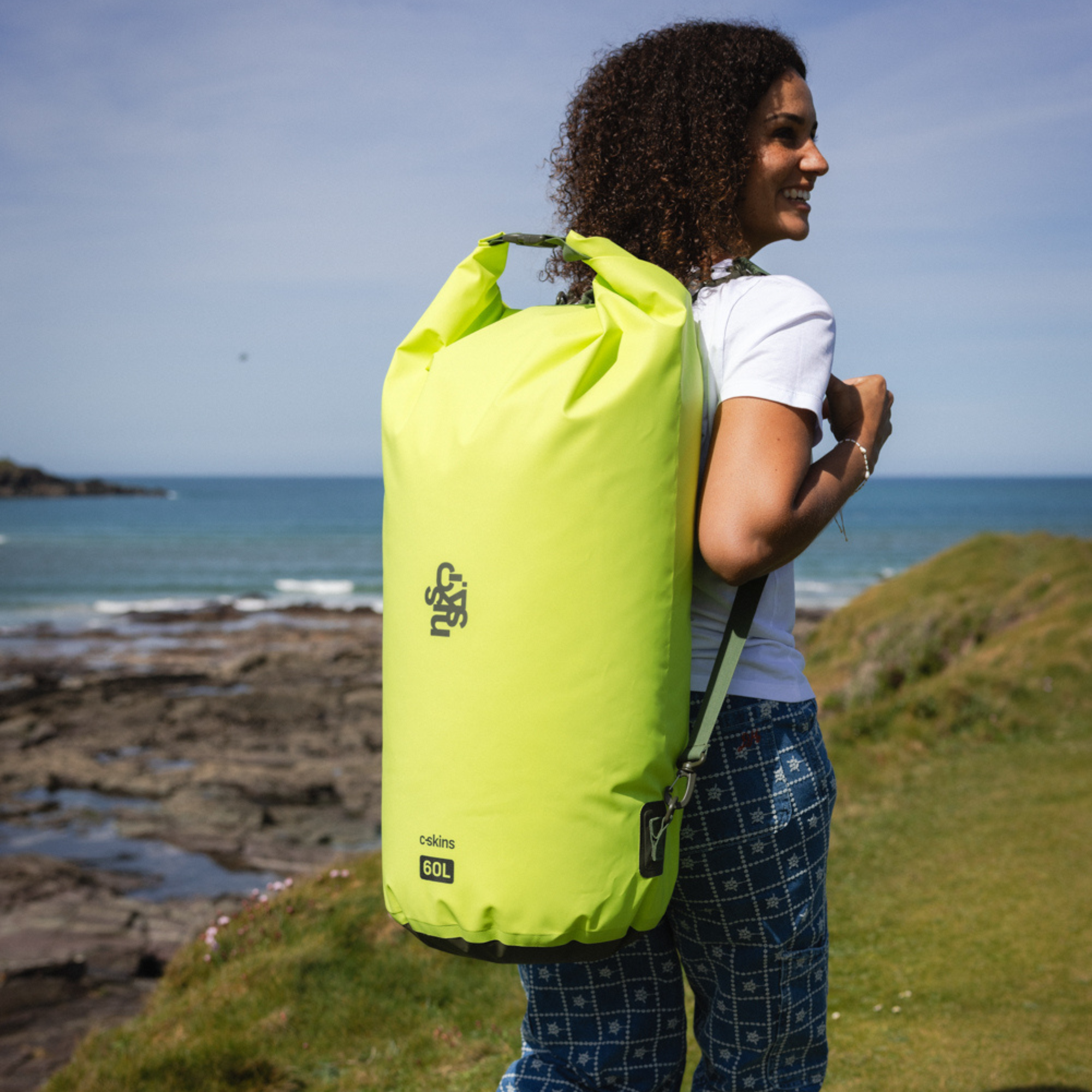 C-Skins Session 60L Dry Bag (Flash Green)