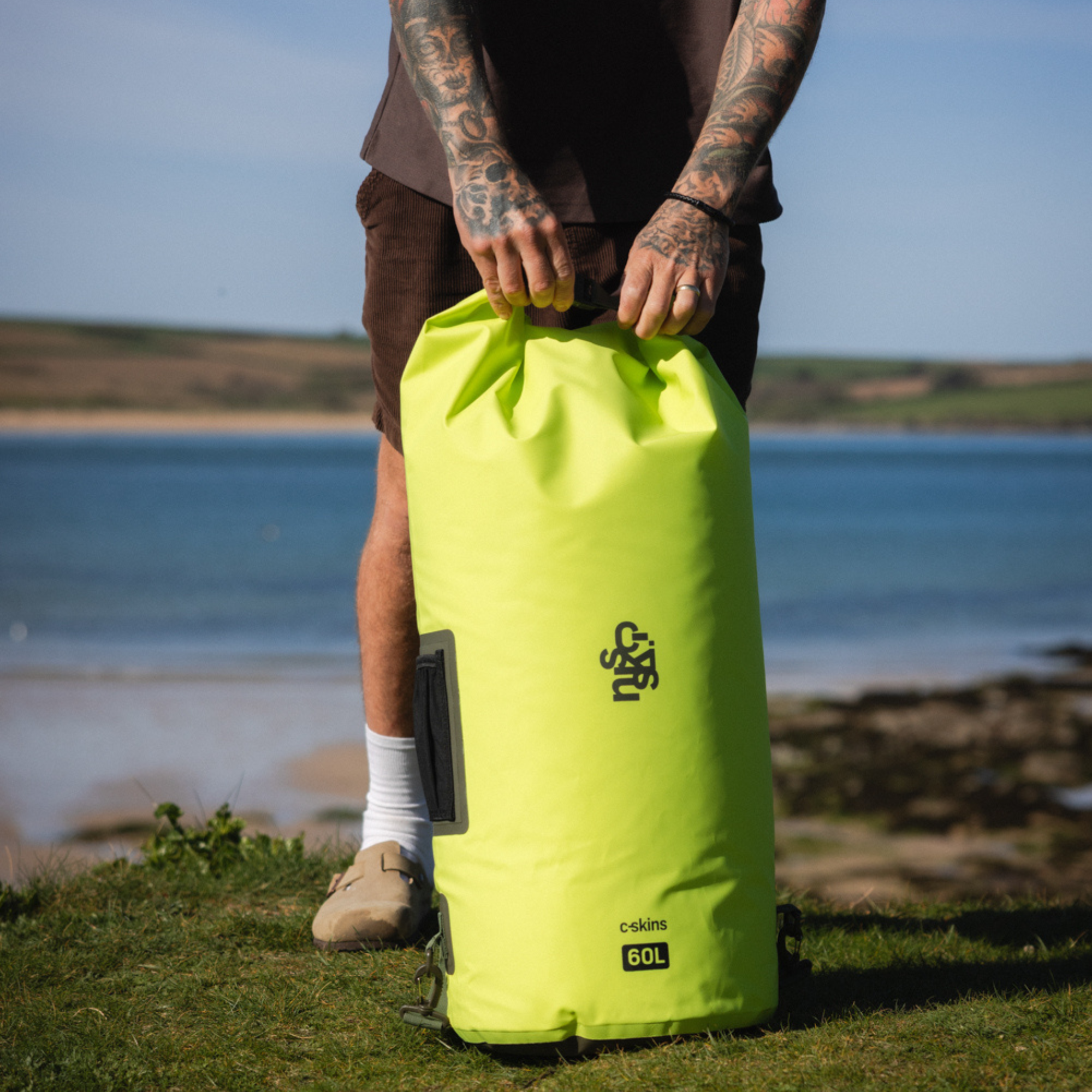 C-Skins Session 60L Dry Bag (Flash Green)