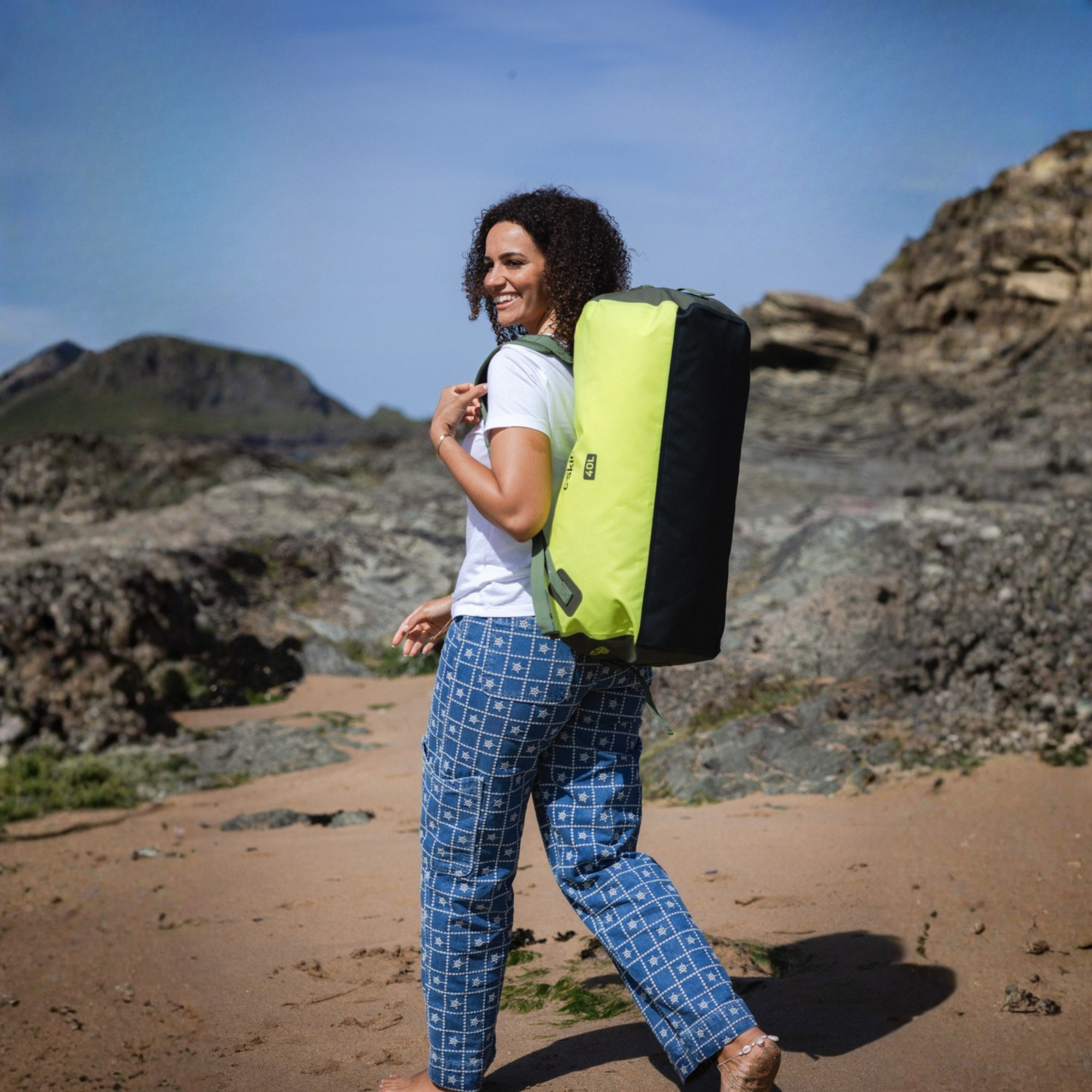 C-Skins Storm Chaser 40L Dry Duffel Bag (Flash Green)