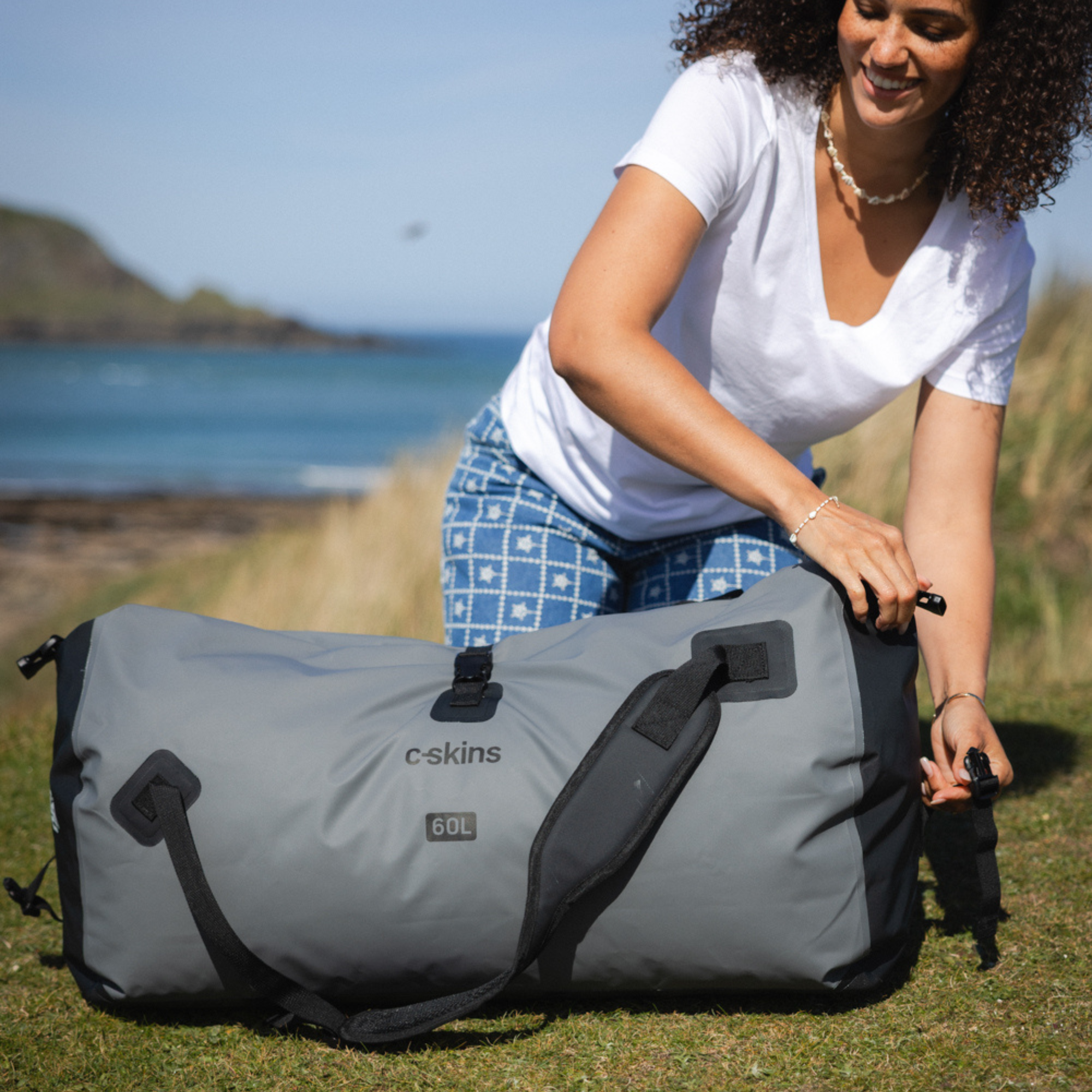C-Skins Storm Chaser 60L Dry Duffel Bag (Storm Grey)