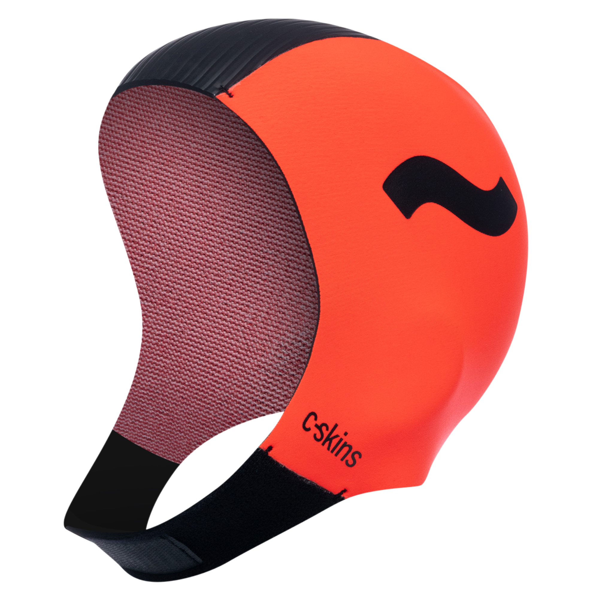 C-Skins Unisex Swim Research Thermal Swim/Watersports GBS Neoprene Cap (Black/Orange)(3mm)