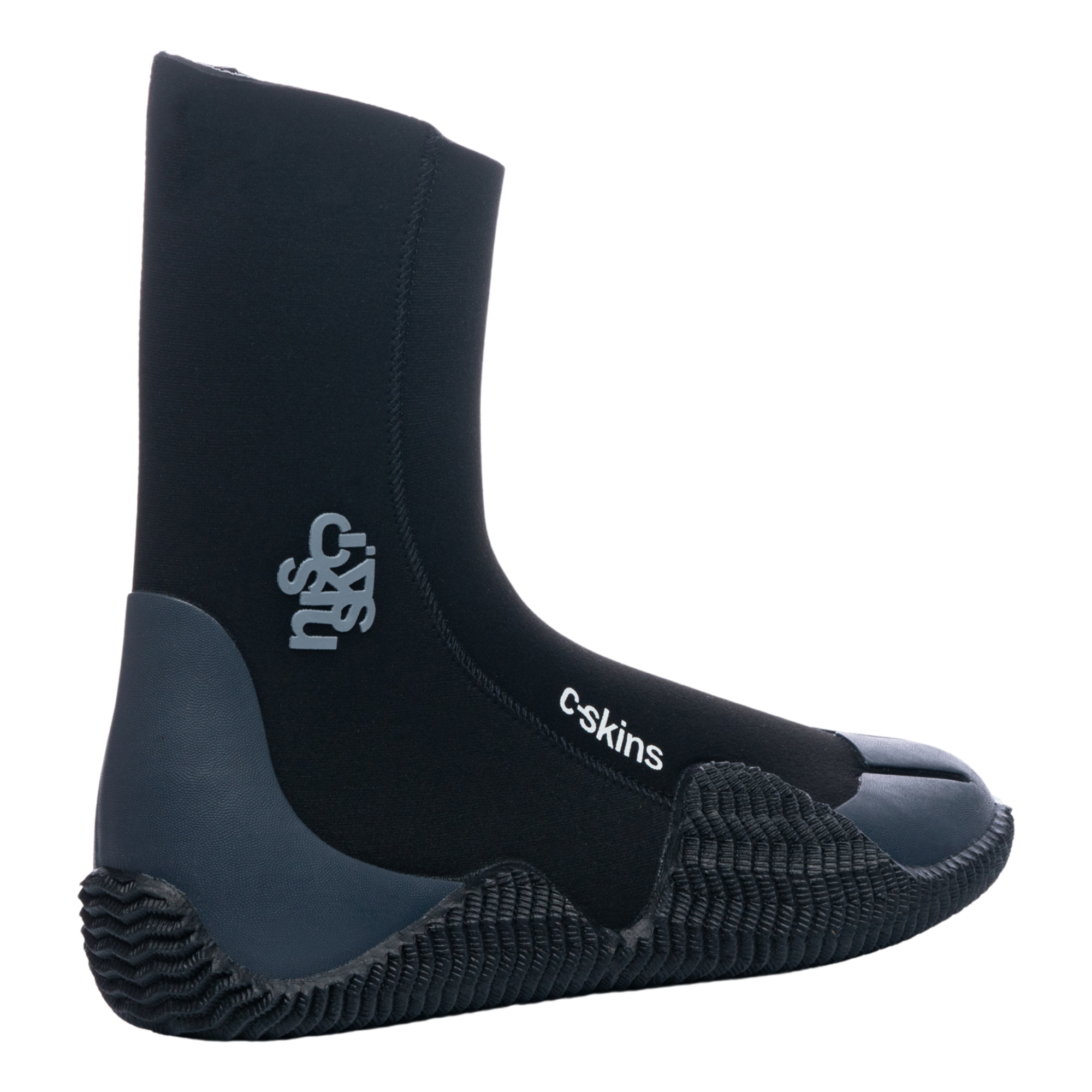 C-Skins Unisex Legend Zipped Round Toe GBS Neoprene Thermal Swim/Watersports Boots (Black/Charcoal)(5mm)