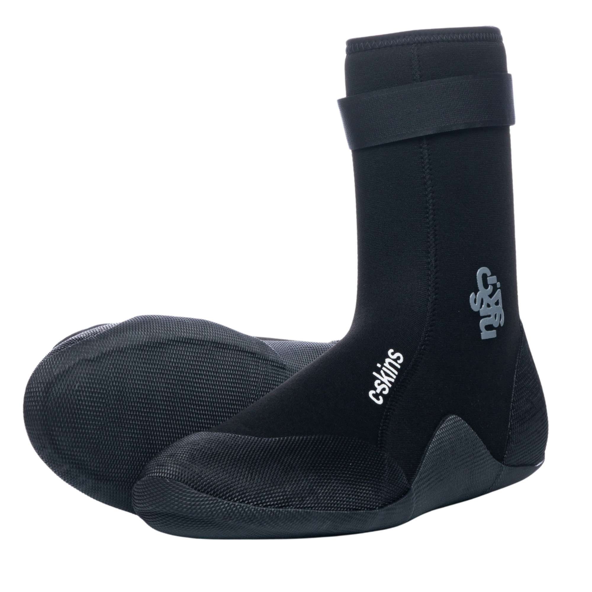 C-Skins Unisex Legend PolyPro Round Toe GBS Neoprene Thermal Swim/Watersports Boots (Black/Charcoal)(6mm)