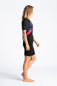 C-Skins Women's Element 3/2 Shorty Wetsuit (Black/Slate/Coral)