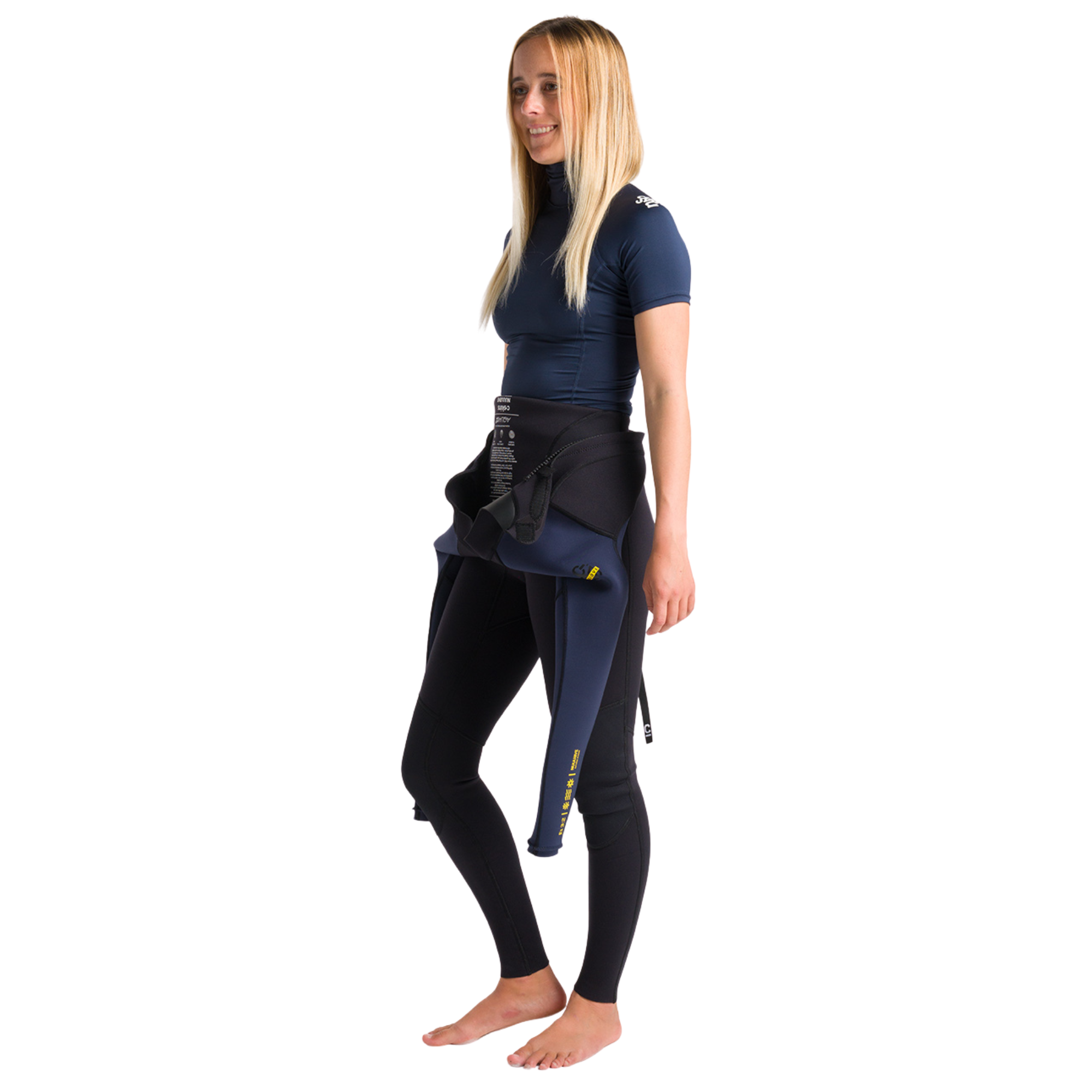 C-Skins Women's NuWave Rash X UPF50+ Short Sleeve Rash Vest (Bluestone/White)