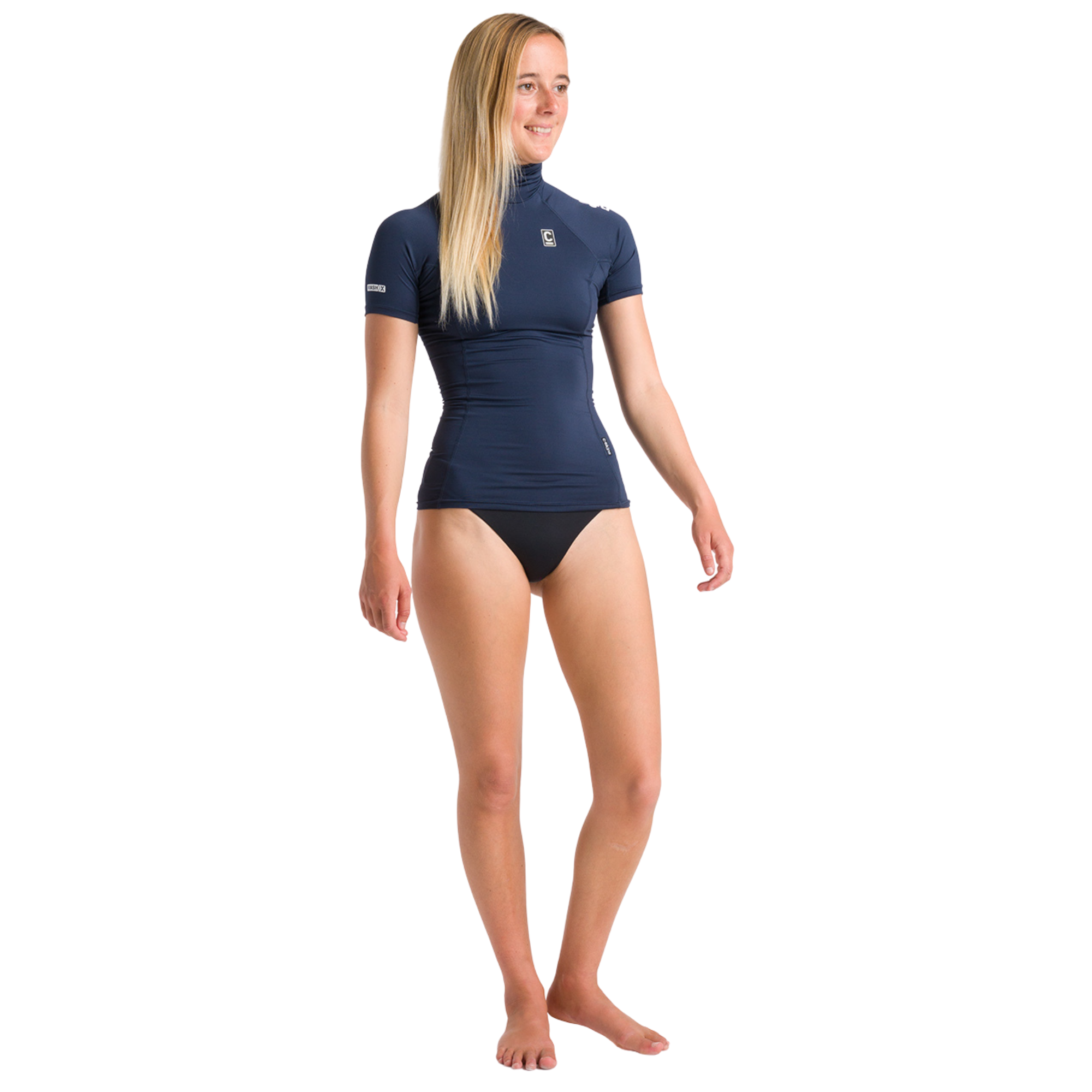C-Skins Women's NuWave Rash X UPF50+ Short Sleeve Rash Vest (Bluestone/White)
