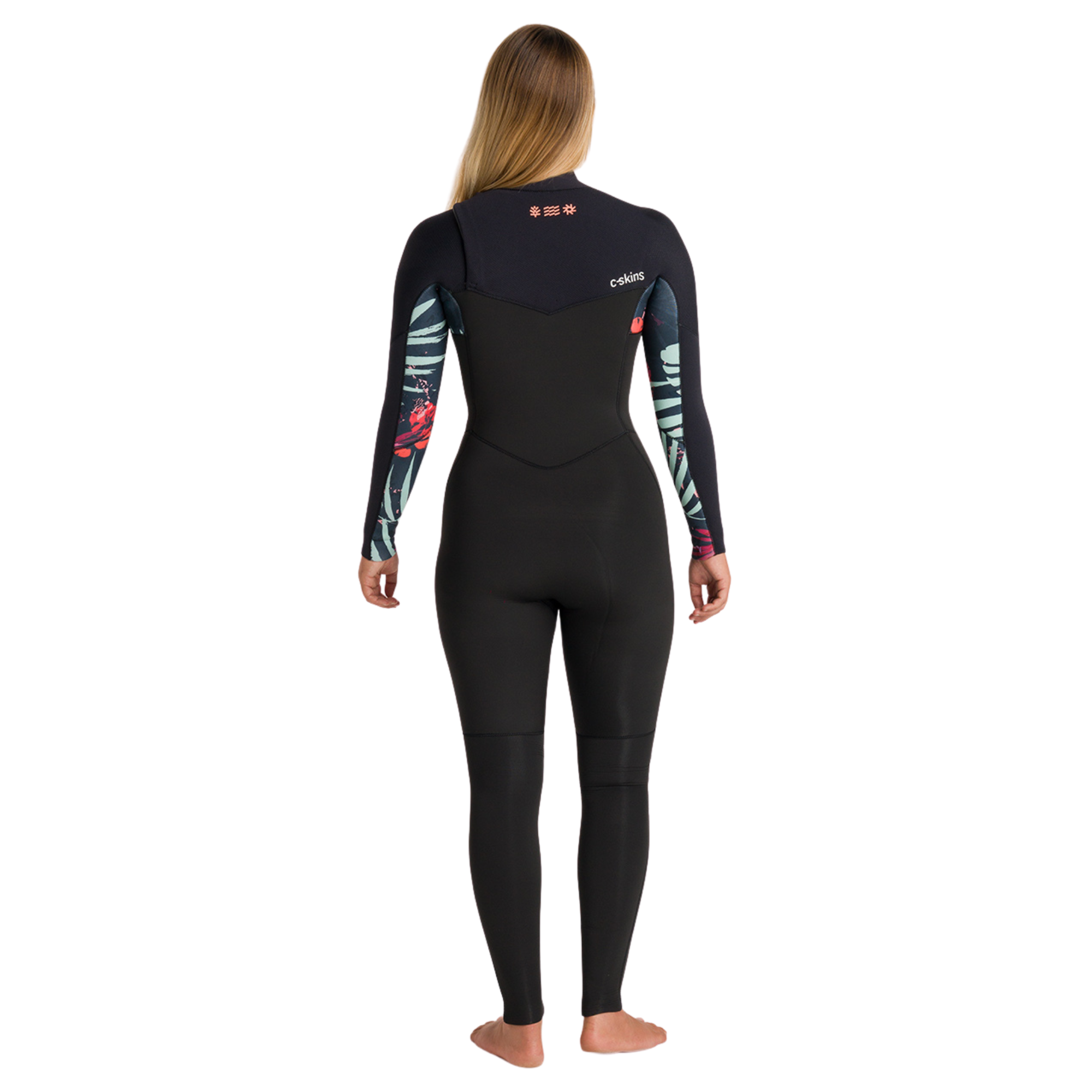 C-Skins Women's NuWave Solace 4/3mm GBS Chest Zip Steamer Wetsuit (Raven/Black)