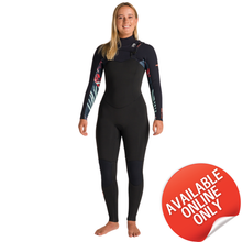 Load image into Gallery viewer, C-Skins Women&#39;s NuWave Solace 4/3mm GBS Chest Zip Steamer Wetsuit (Raven/Black)
