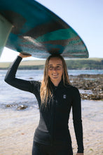 Load image into Gallery viewer, C-Skins Women's NuWave Solace Lite Flatlock Front Zip Long Sleeve Neoprene Jacket (1.5mm)(Black)
