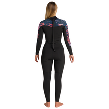 Load image into Gallery viewer, C-Skins Women&#39;s NuaWave Solace Lite 3/2mm Flatlock Steamer Wetsuit (Black/Tropical)
