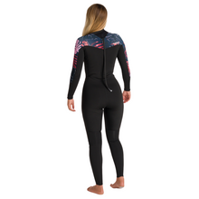 Load image into Gallery viewer, C-Skins Women&#39;s NuaWave Solace Lite 3/2mm Flatlock Steamer Wetsuit (Black/Tropical)
