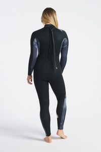 C-Skins Women's Surflite 5/4 Steamer Wetsuit (Raven/Black/Tie Dye)