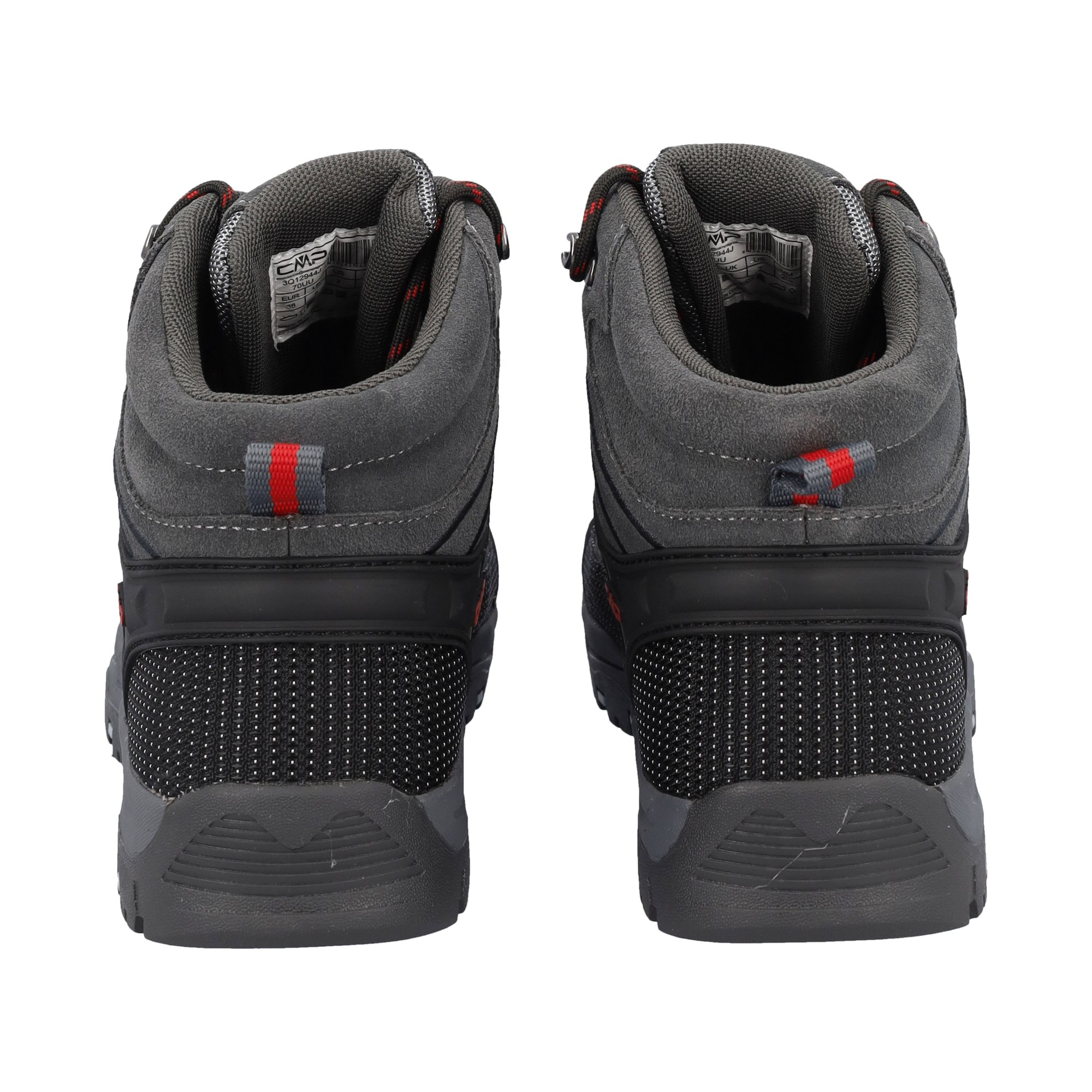 CMP Junior Rigel Trekking Waterproof Mid Trail Boots (Grey/Ferrari)(Sizes EU38-41)