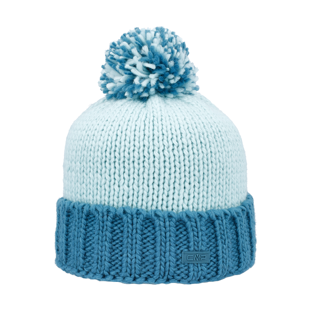 CMP Kids Bobble Knitted Beanie Hat (Acqua)