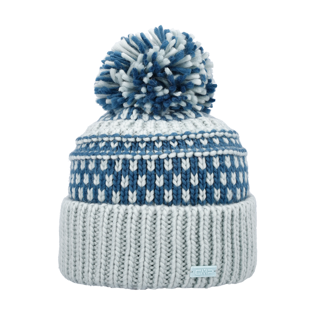 CMP Kids Bobble Knitted Beanie Hat (Acqua)