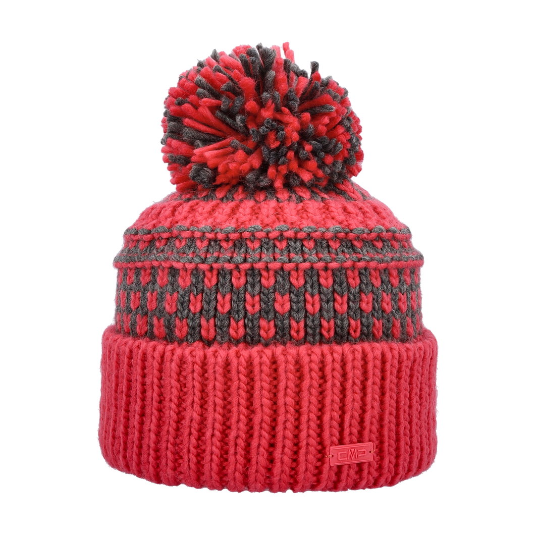 CMP Kids Bobble Knitted Beanie Hat (Corallo)